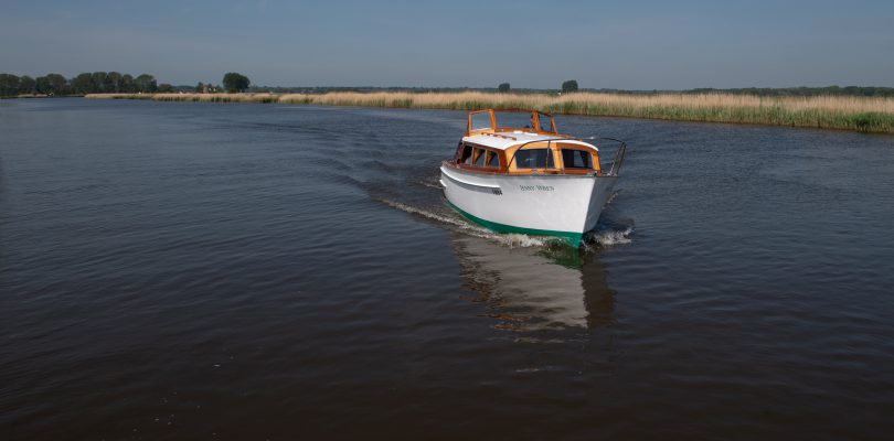 Boat restoration at Broom, the Jenny Wren boat