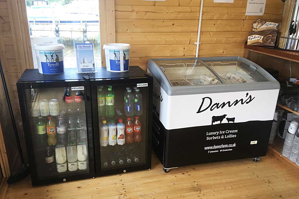 Inside Broom kiosk