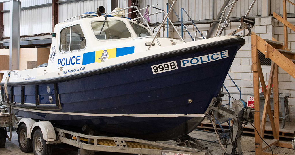 Broads Beat boat being serviced by Broom
