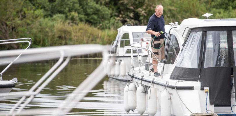 Cleaning a boat is part of Spring recommissioning