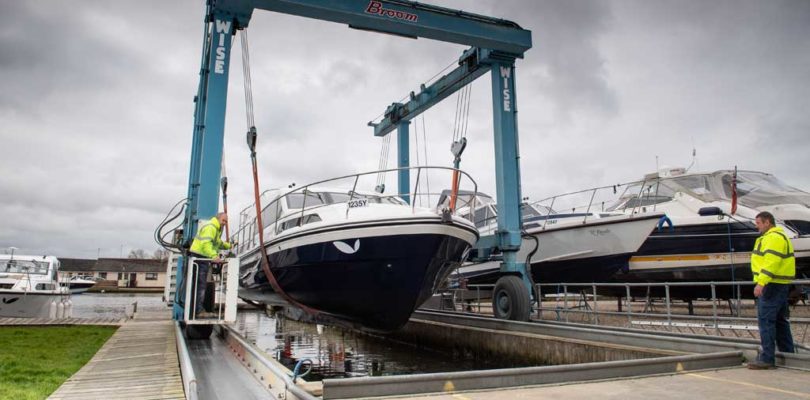 boat transportation hoist at Broom