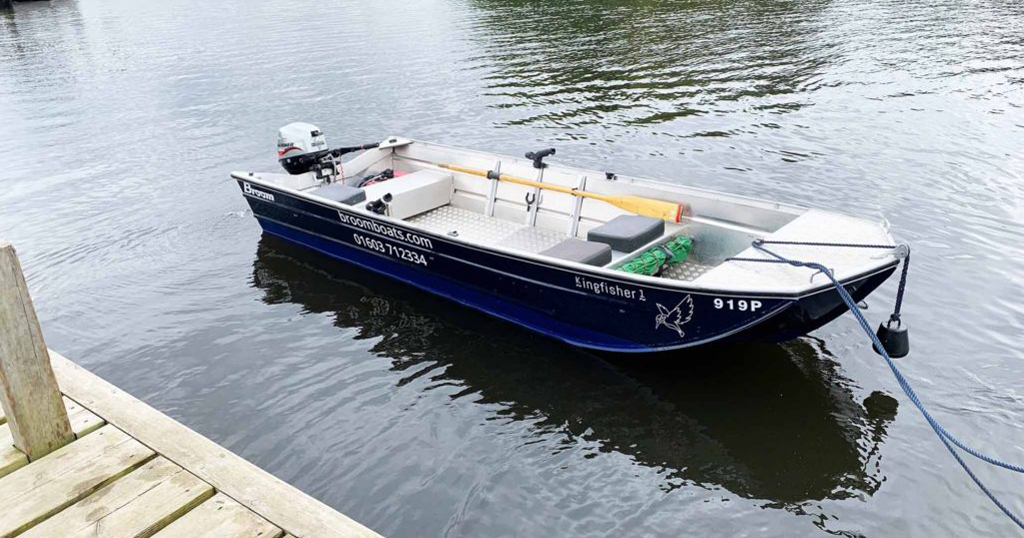 A Broom Boats fishing boat for hire